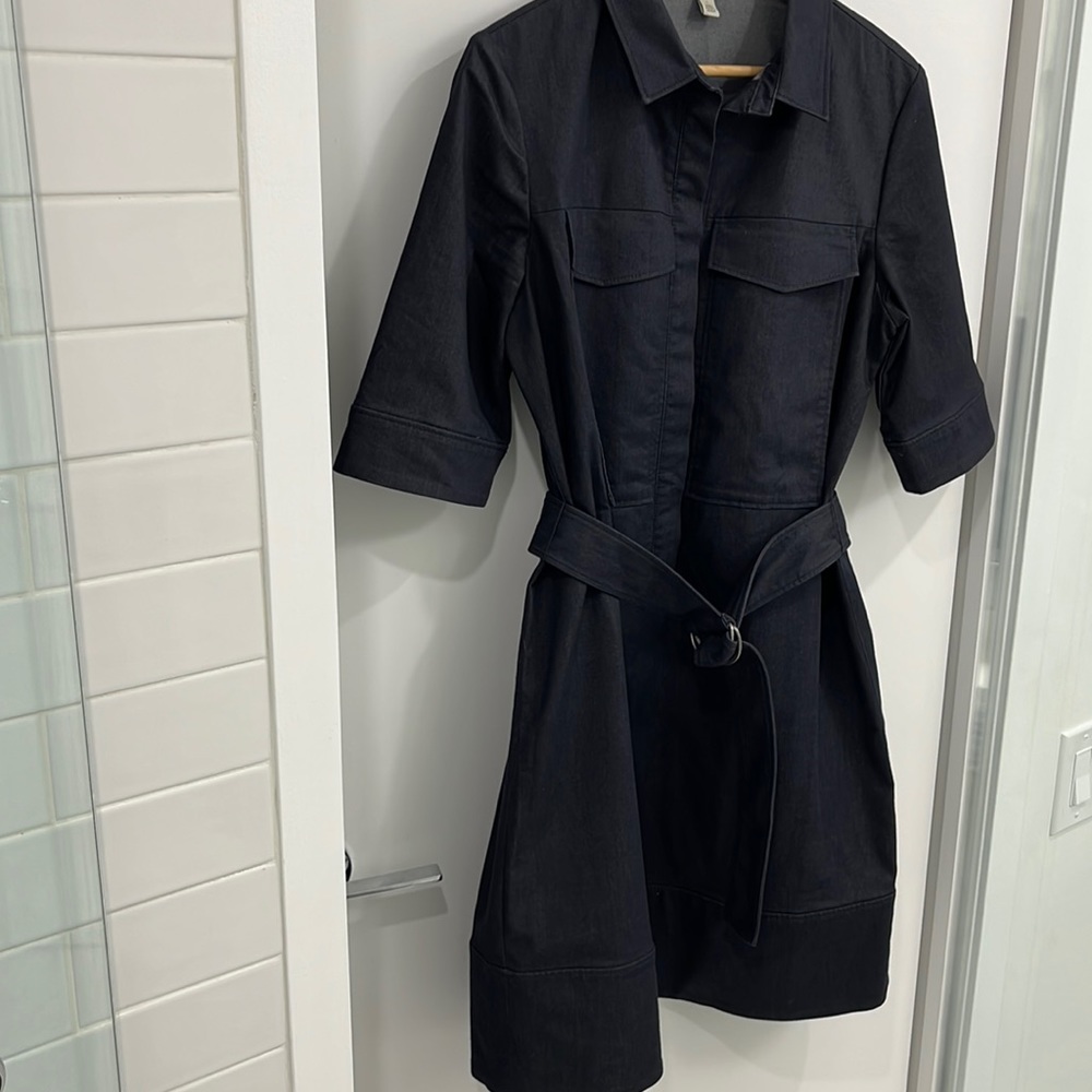 Barely worn halogen dark denim jean jean dress